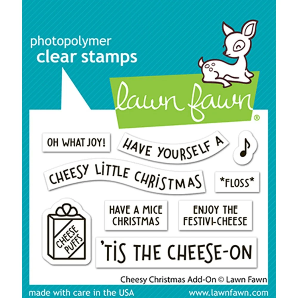 Lawn Fawn Clear Stamps Cheese Christmas Add-On