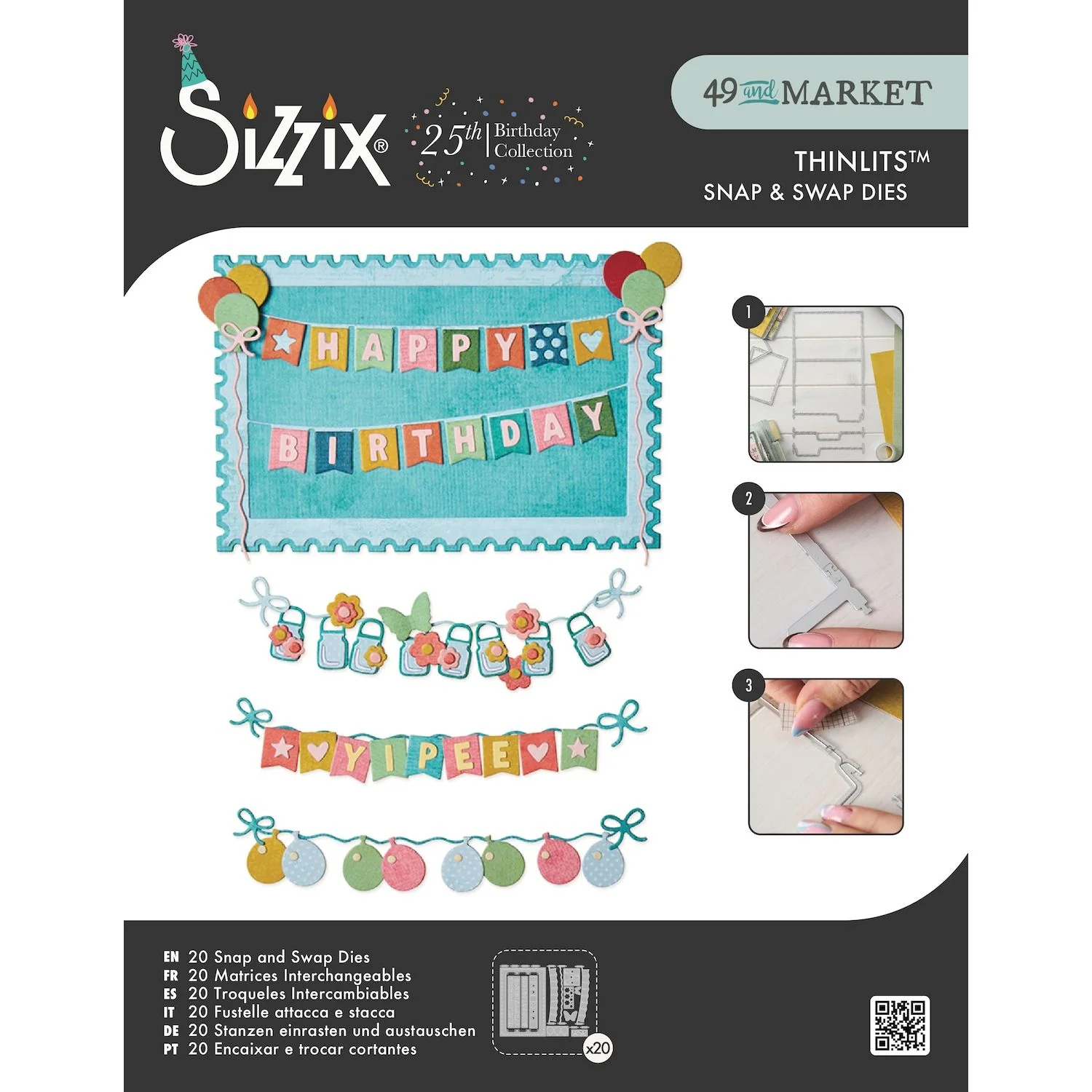 Sizzix 49 and Market Snap and Swap All about Banners Thinlits Dies