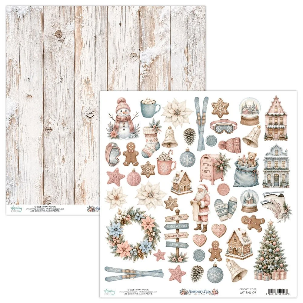 *Pre-Order* Mintay Snowberry Lane 12" x 12" Paper Elements