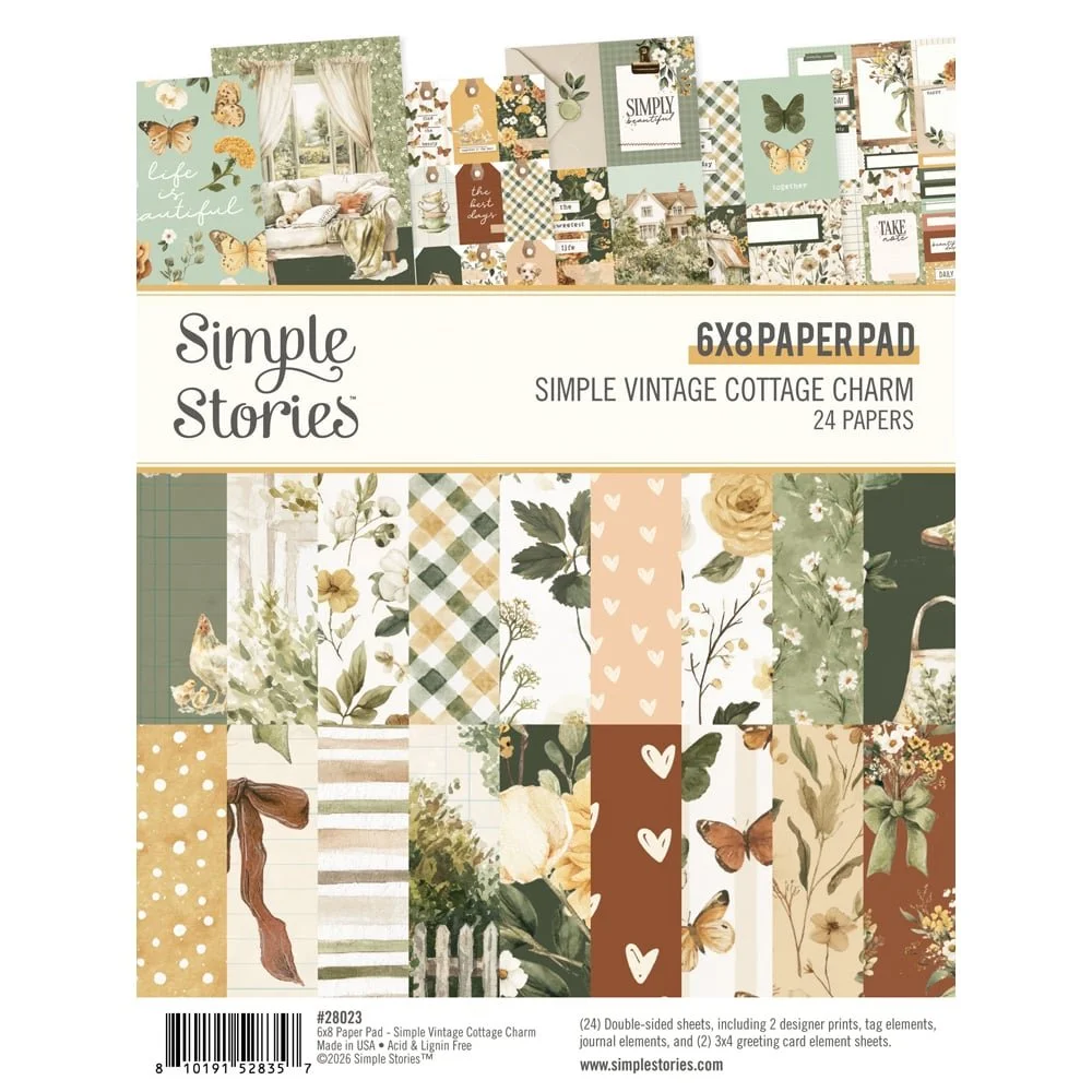 *Pre-Order* Simple Stories Cottage Charm 6" x 8" Paper Pad