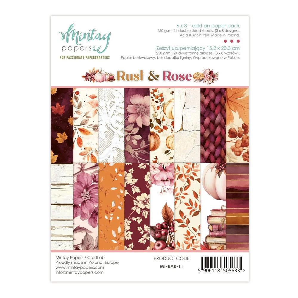 Mintay Rust & Rose 6" x 8" Add-On Paper Pad