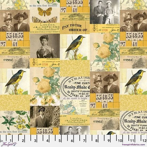 Tim Holtz Eclectic Elements Palette Yellow Collage