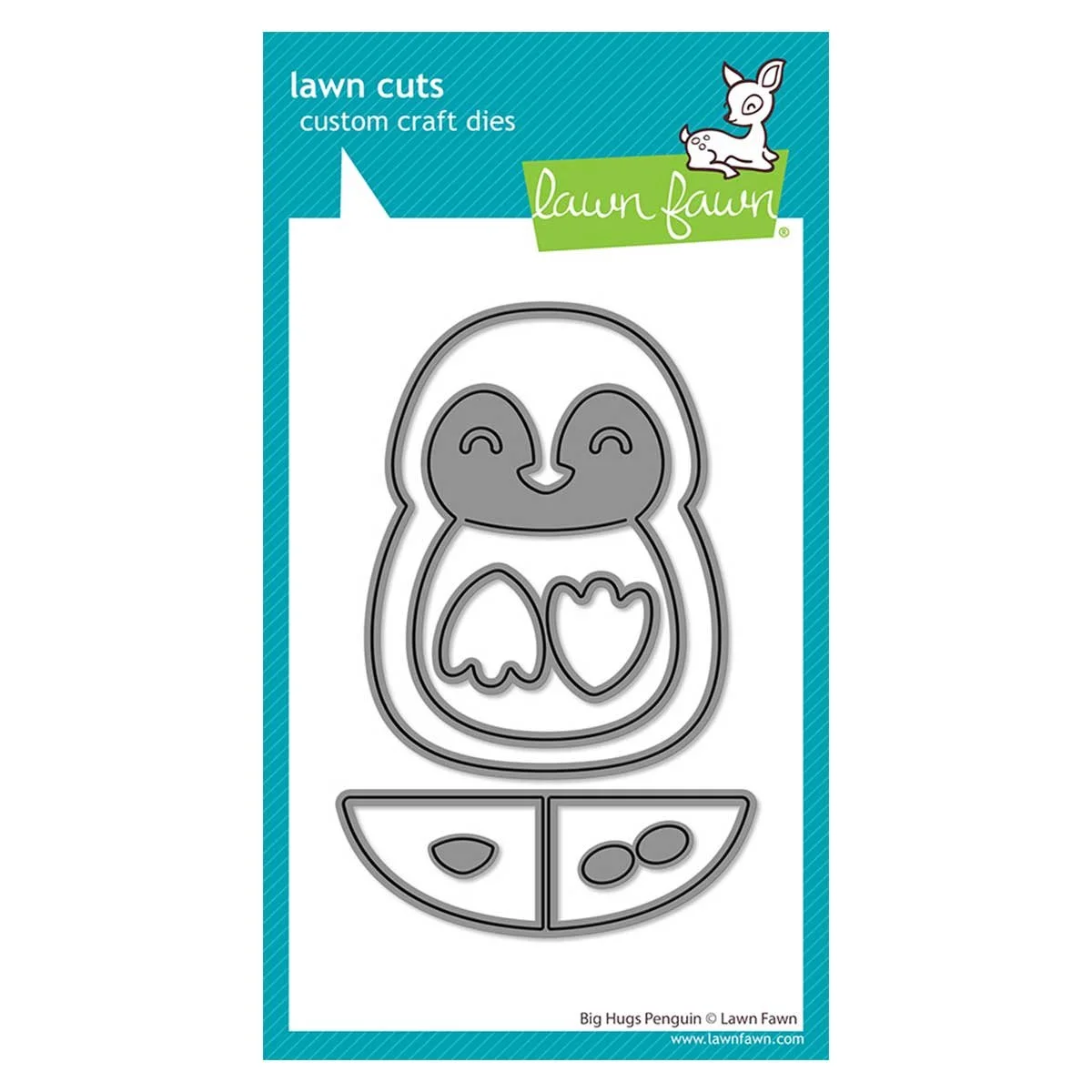 Lawn Fawn Lawn Cuts big hugs penguin