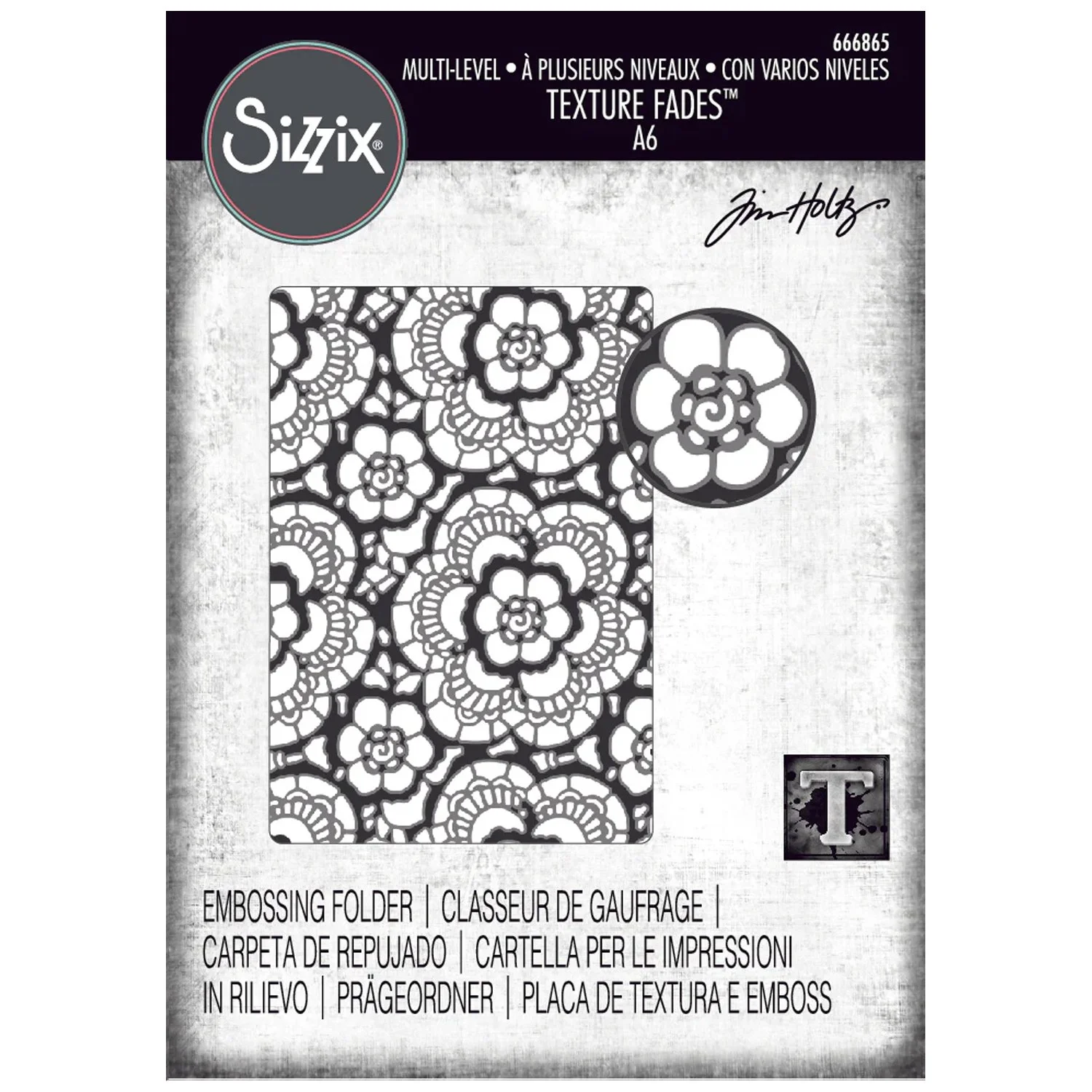 Tim Holtz Sizzix Vault Lace Embossing Folder