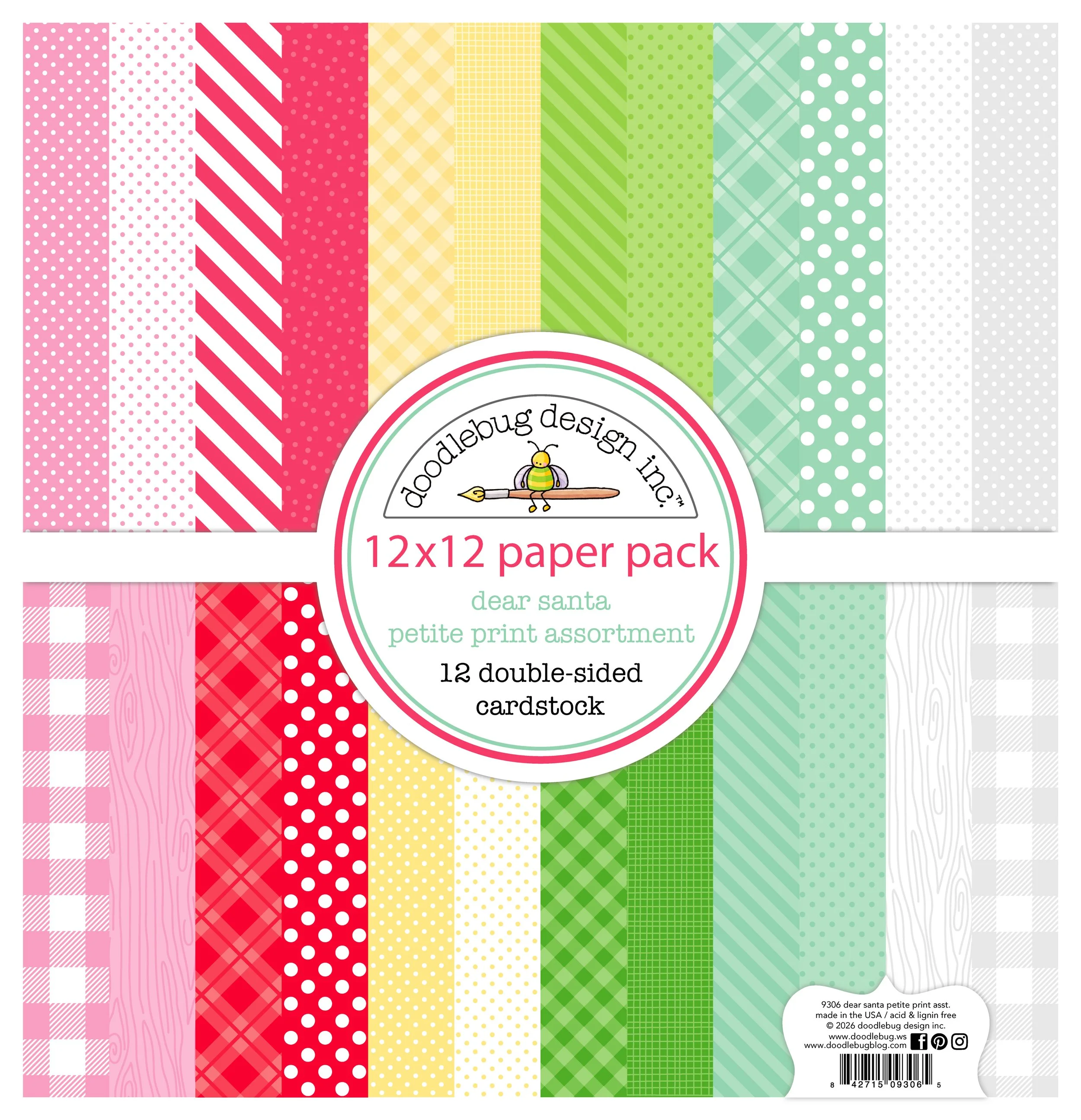 *Pre-Order* Doodlebug Dear Santa 12" x 12" Petite Prints Pack