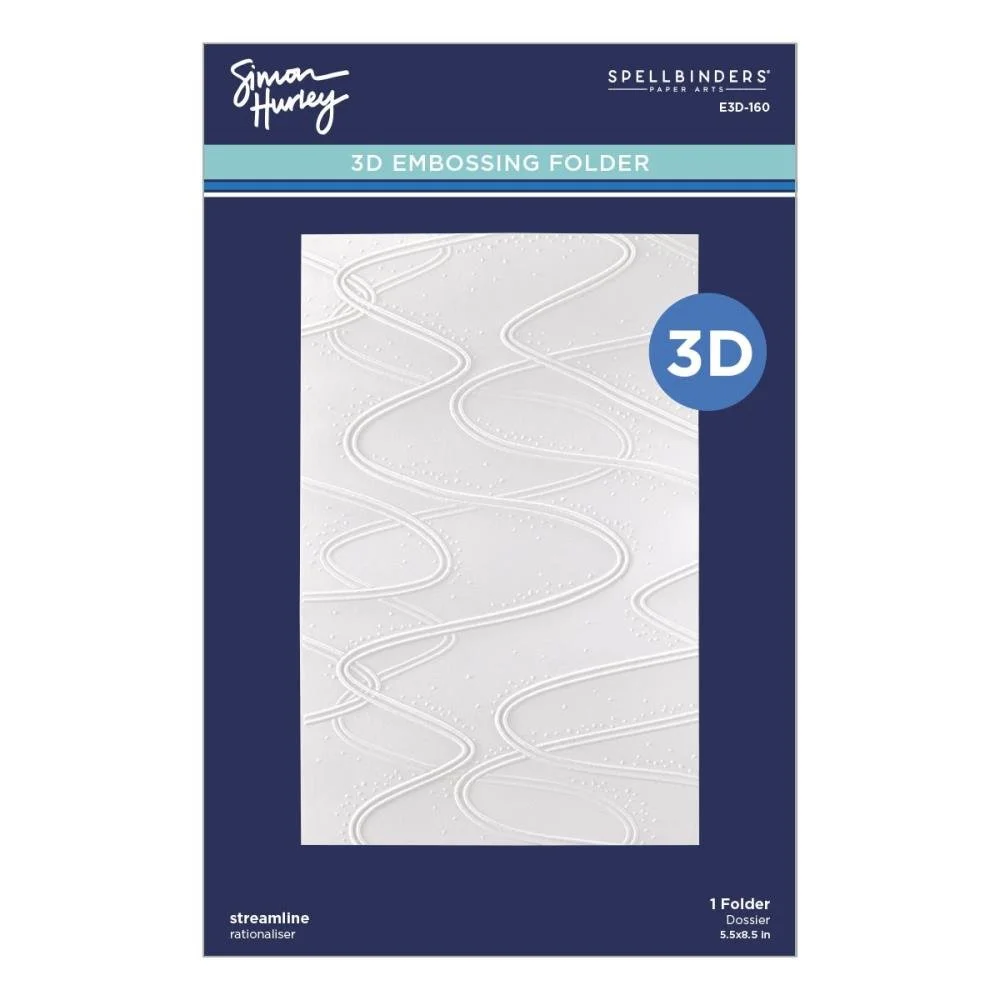 Spellbinders 3D Embossing Folder by Simon Hurley Ski-Son's Greetings