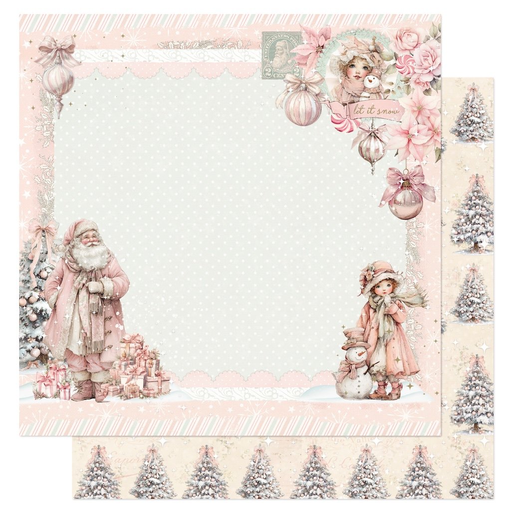 Prima Christmas Blush by Frank Garcia® 12" x 12" Paper Snowy Memories