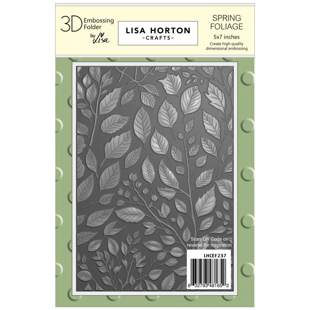 Lisa Horton Crafts 3D Embossing Folder Spring Foliage