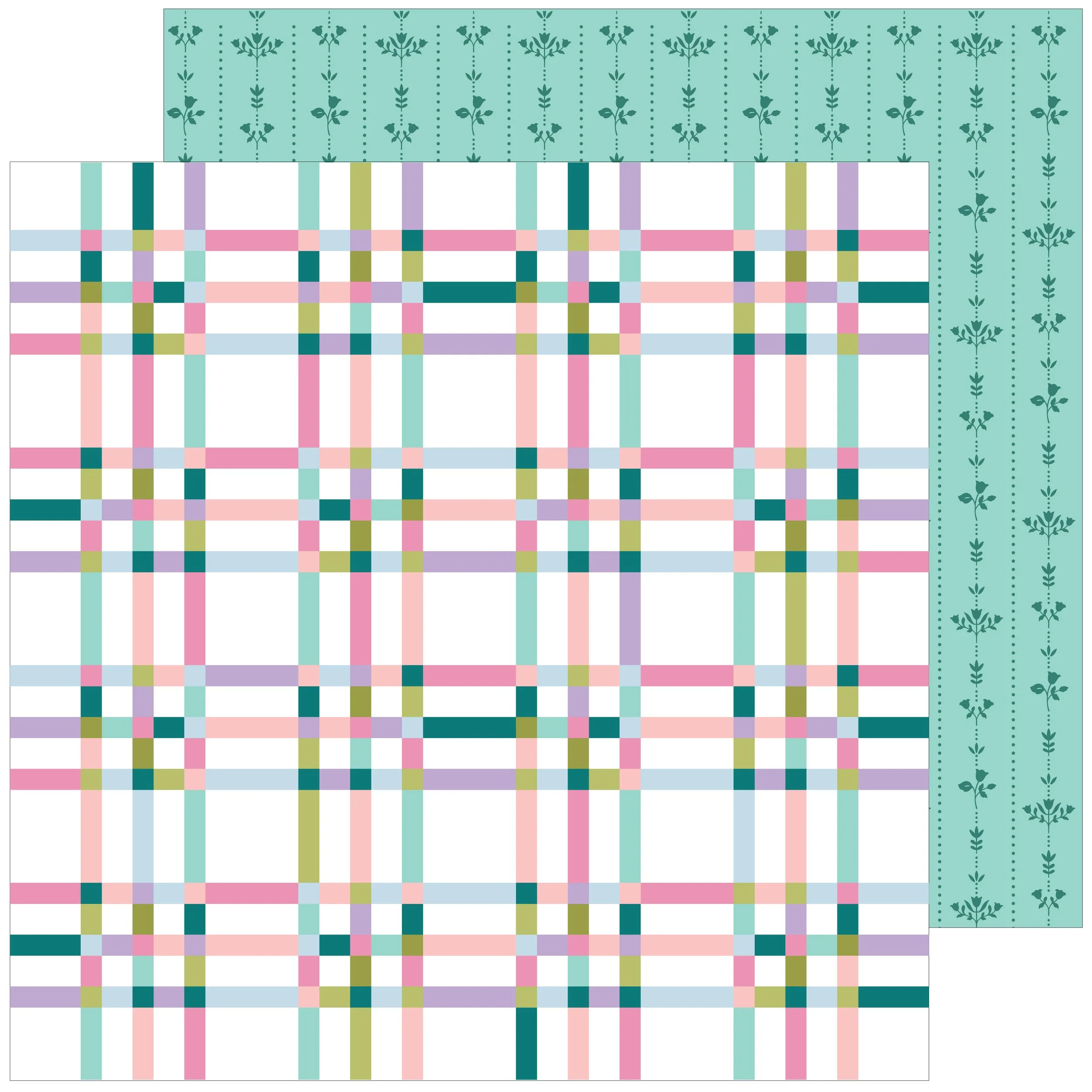 Pinkfresh Studio Paige Evans Lovely Lane 12" x 12" Paper Be Here Now