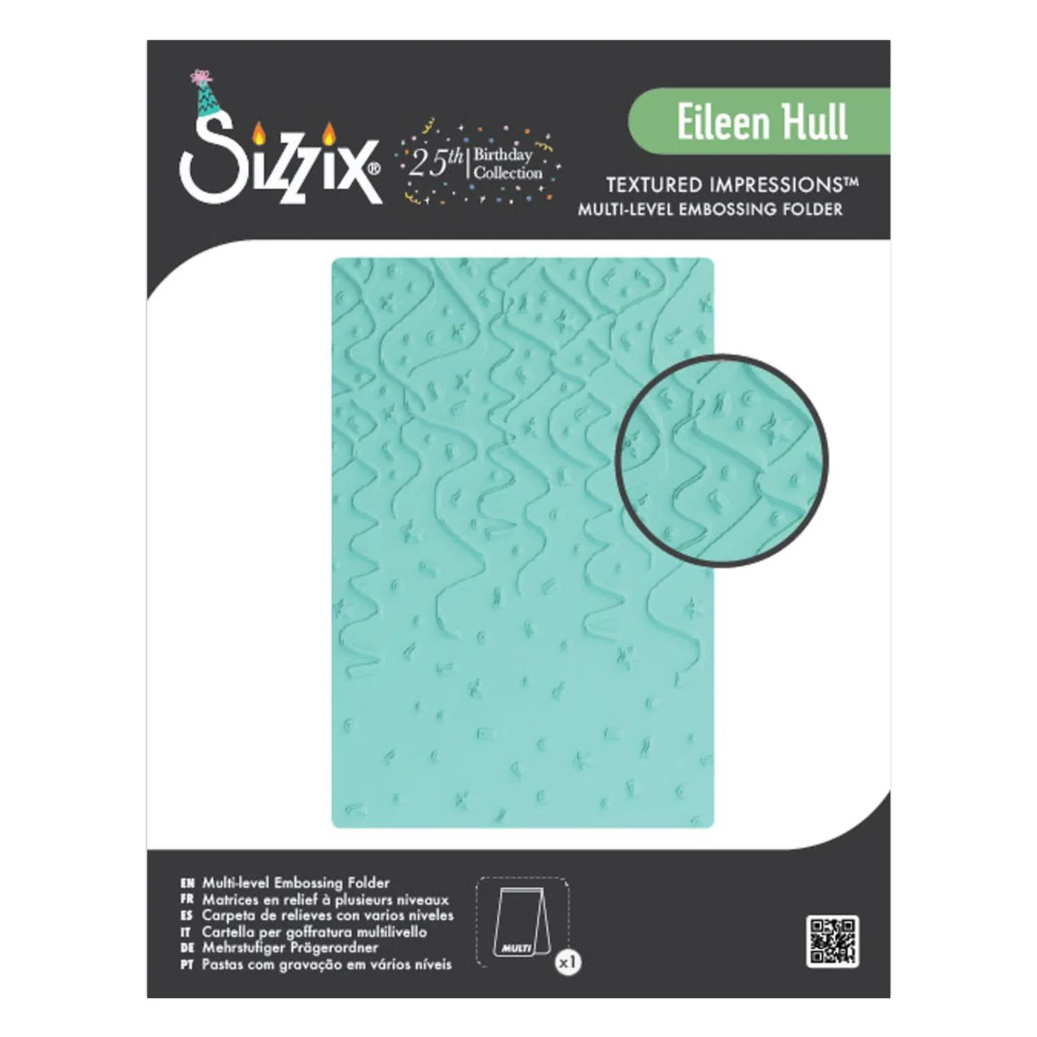 Sizzix Eileen Hull Embossing Folder Party Time