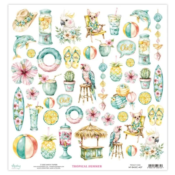 Mintay Basics 12" x 12" Elements Sheet Tropical Summer