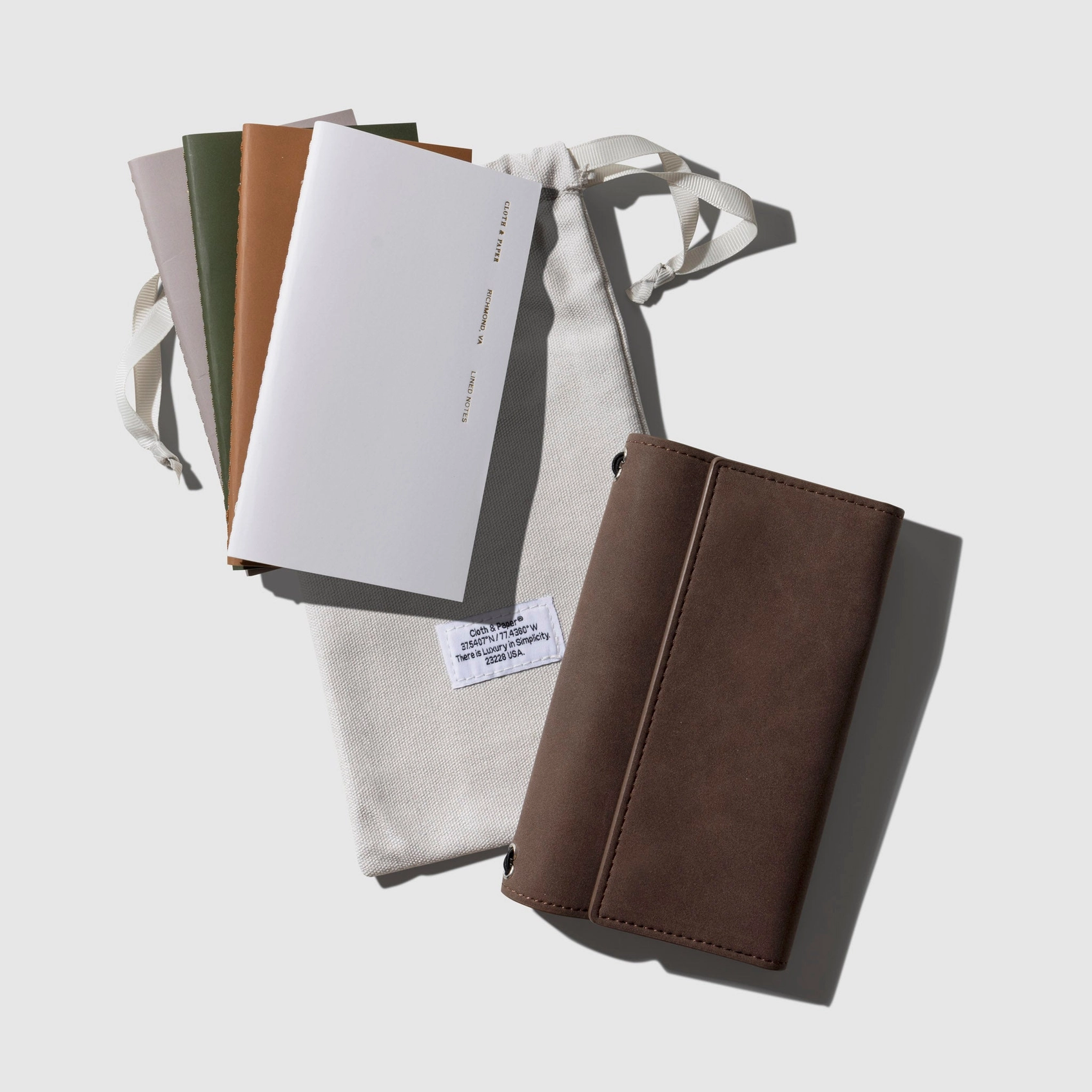 Cloth & Paper Traveler Refillable Notebook Set | Espresso