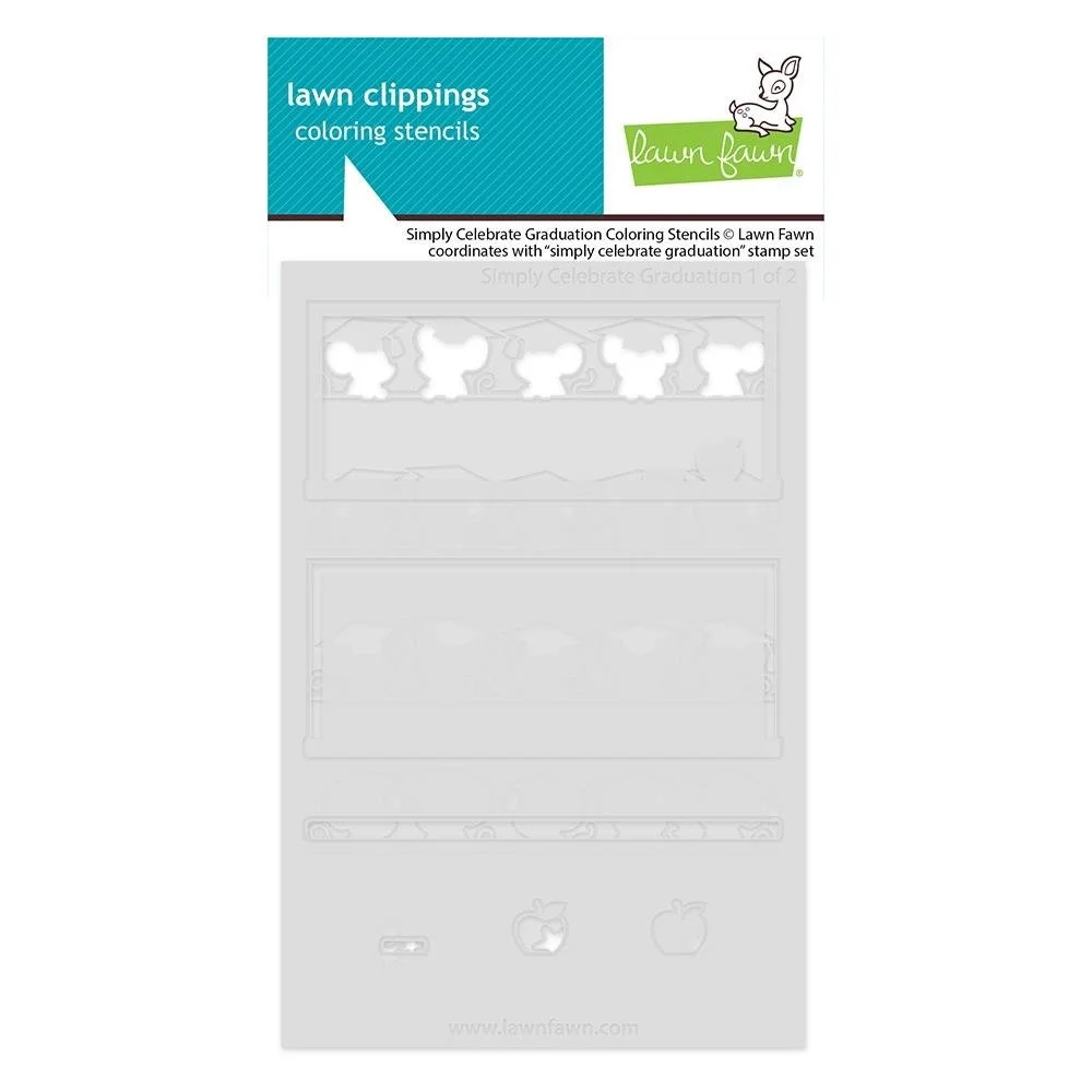Lawn Fawn Coloring Stencils Simply Celebrate Graduation