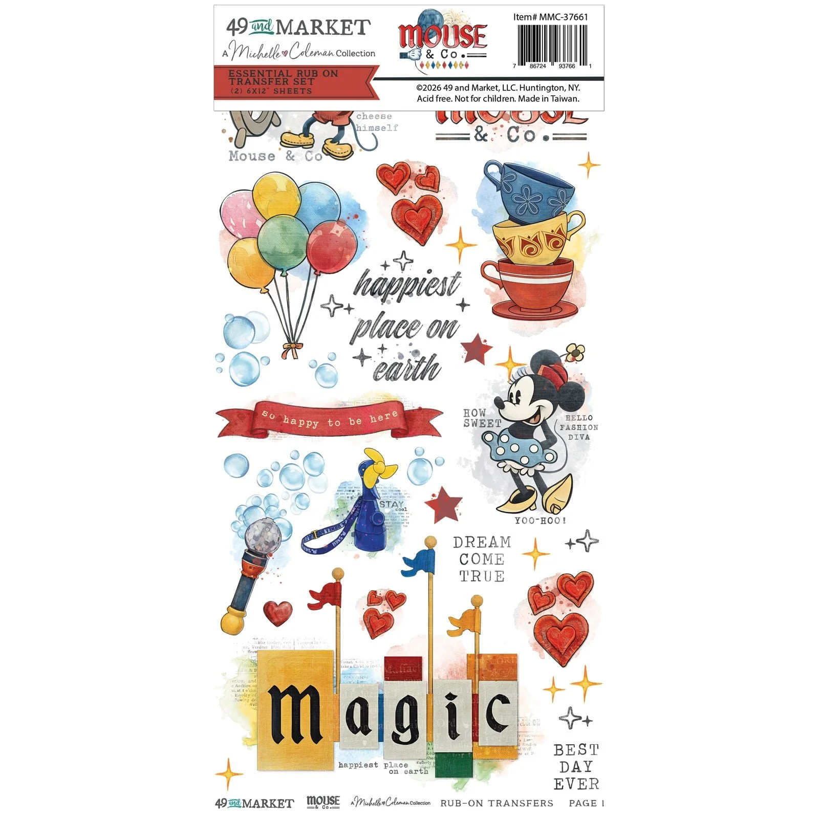 *Pre-Order* 49 & Market Mouse & Co. Essential Rub Ons