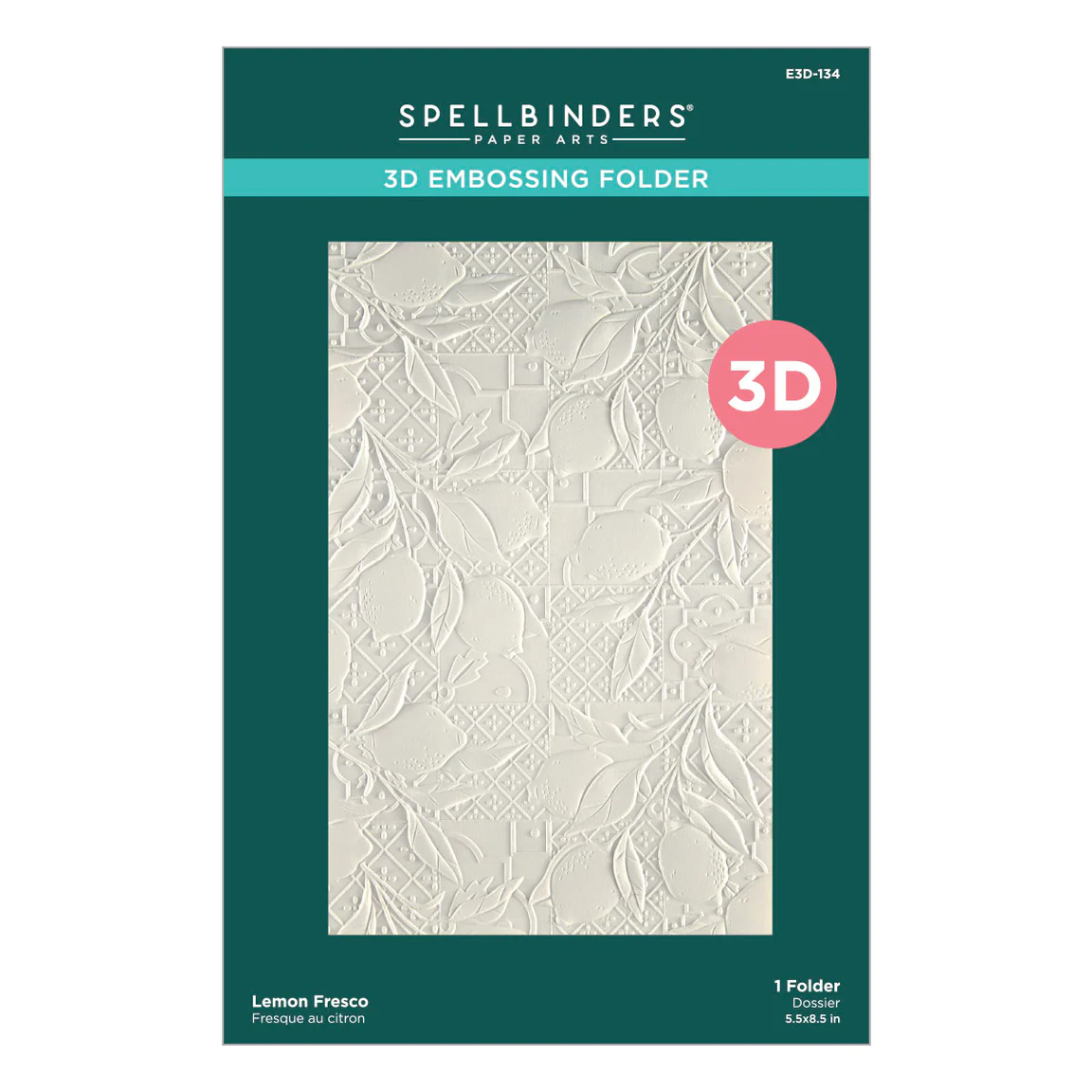 Spellbinders Lemon Fresco 3D Embossing Folder