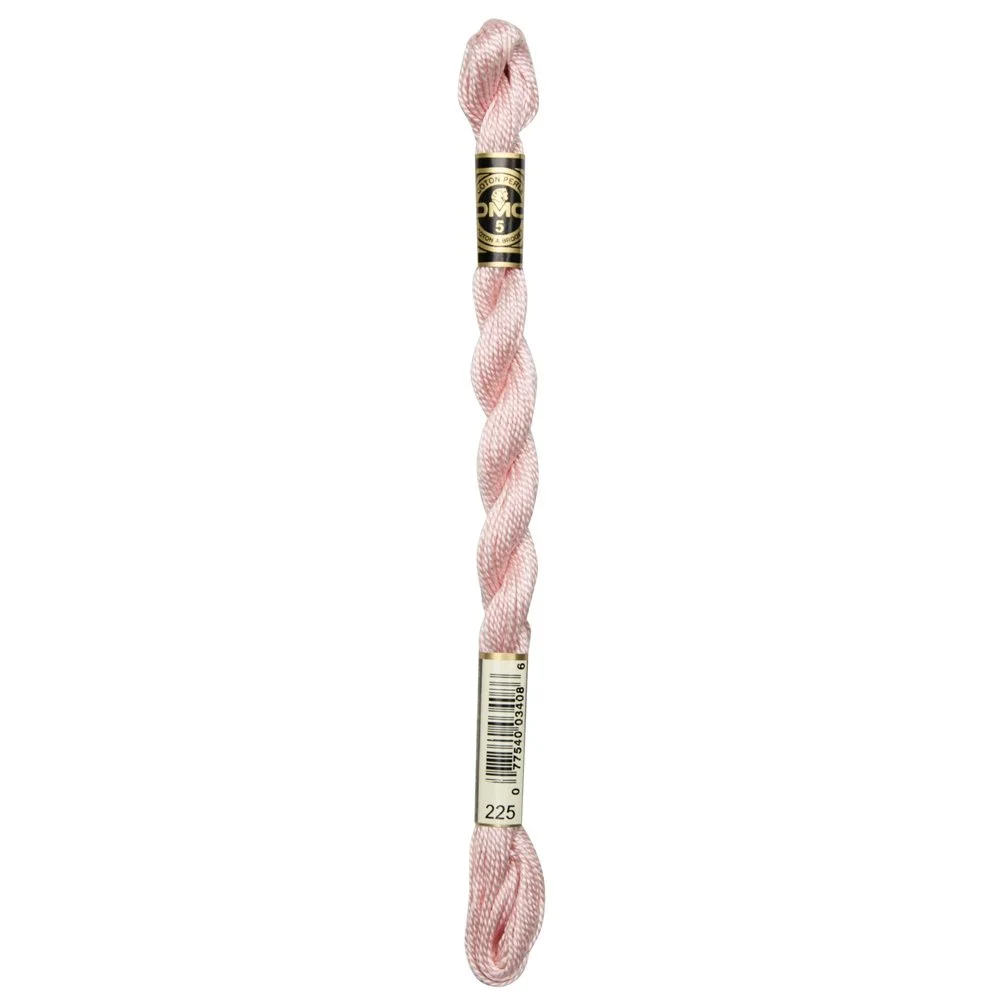DMC Pearl Cotton Skein 225 Ultra Very Light Shell Pink