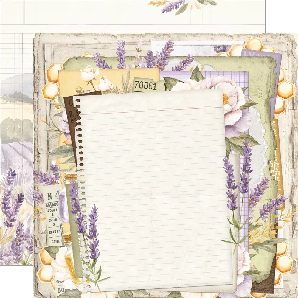 *Pre-Order* Simple Stories Lavender Fields 12" x 12" Paper Lavender Skies