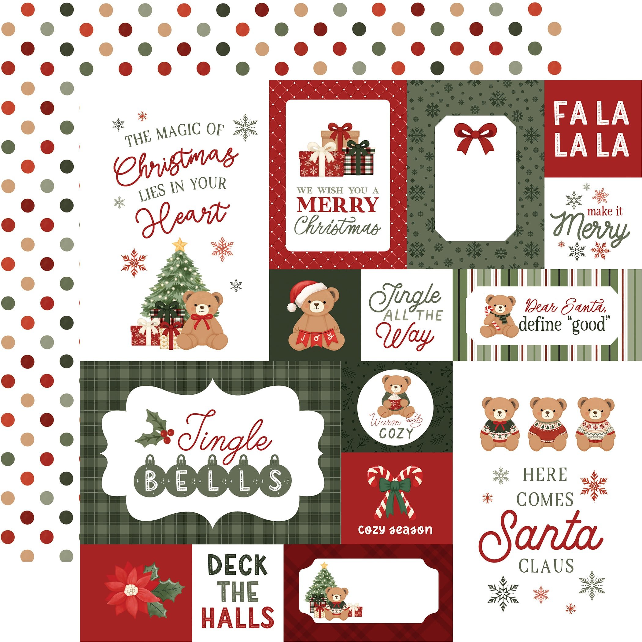 *Pre-Order* Carta Bella Have A Beary Christmas 12" x 12" Paper Teddy Journaling Cards