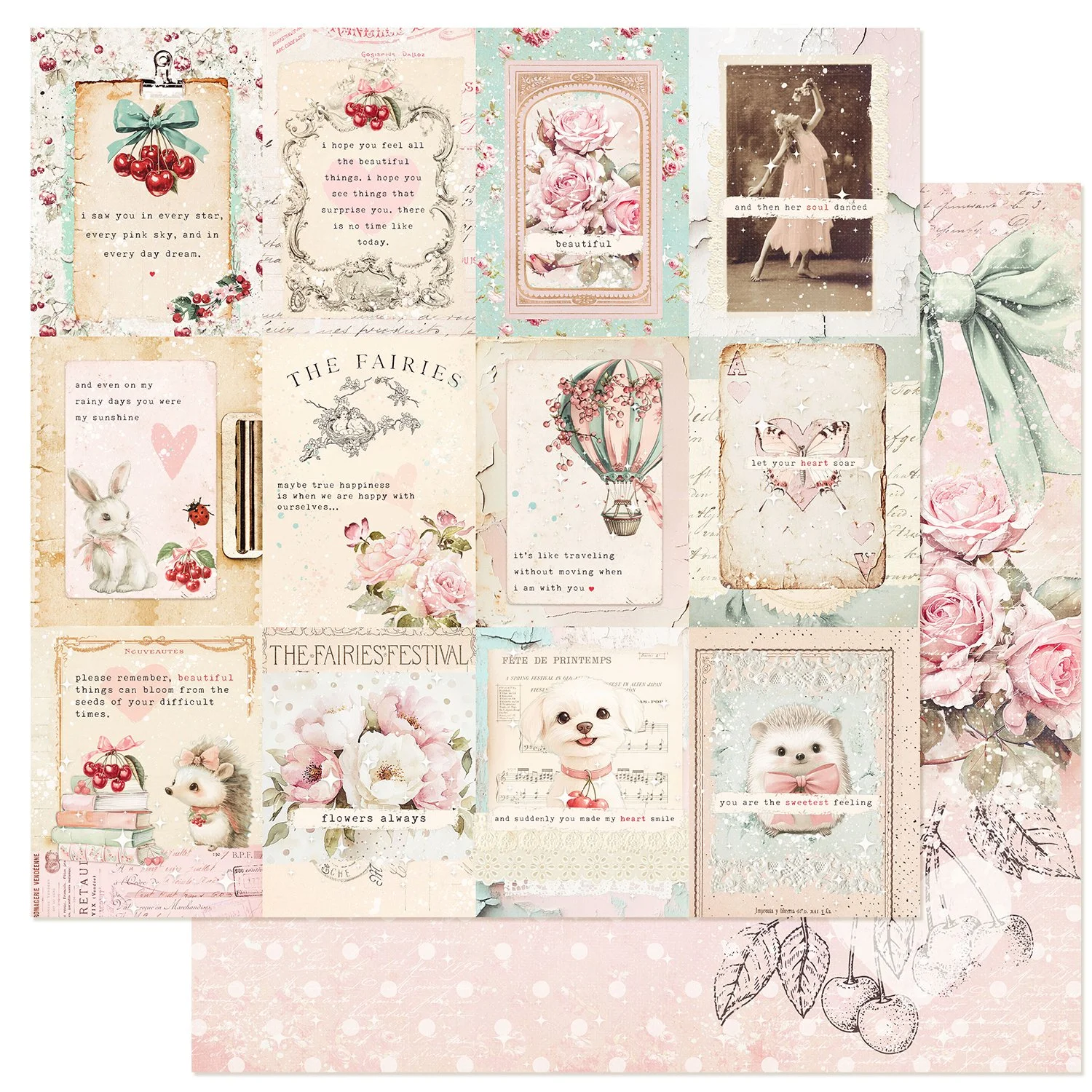 Prima Cherry Sweet Collection by Frank Garcia® 12" x 12" Paper Thoughts From My Heart