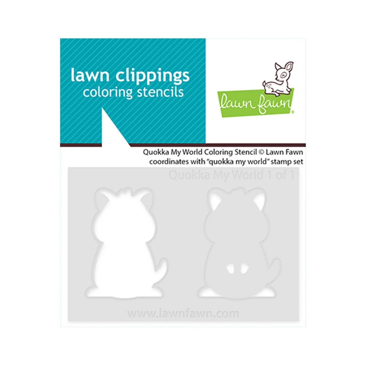 Lawn Fawn Coloring Stencil quokka my world