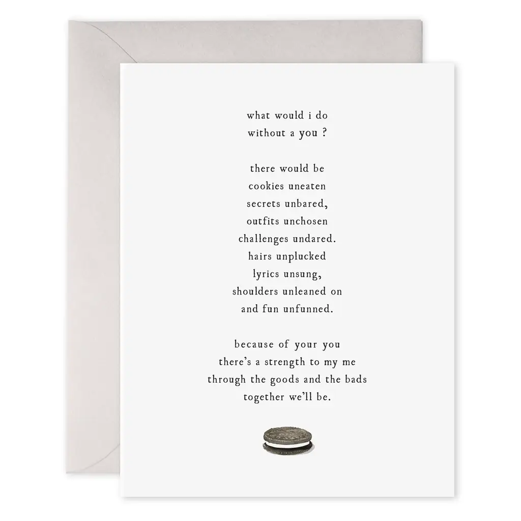 E. Frances Paper What Would I Do Greeting Card