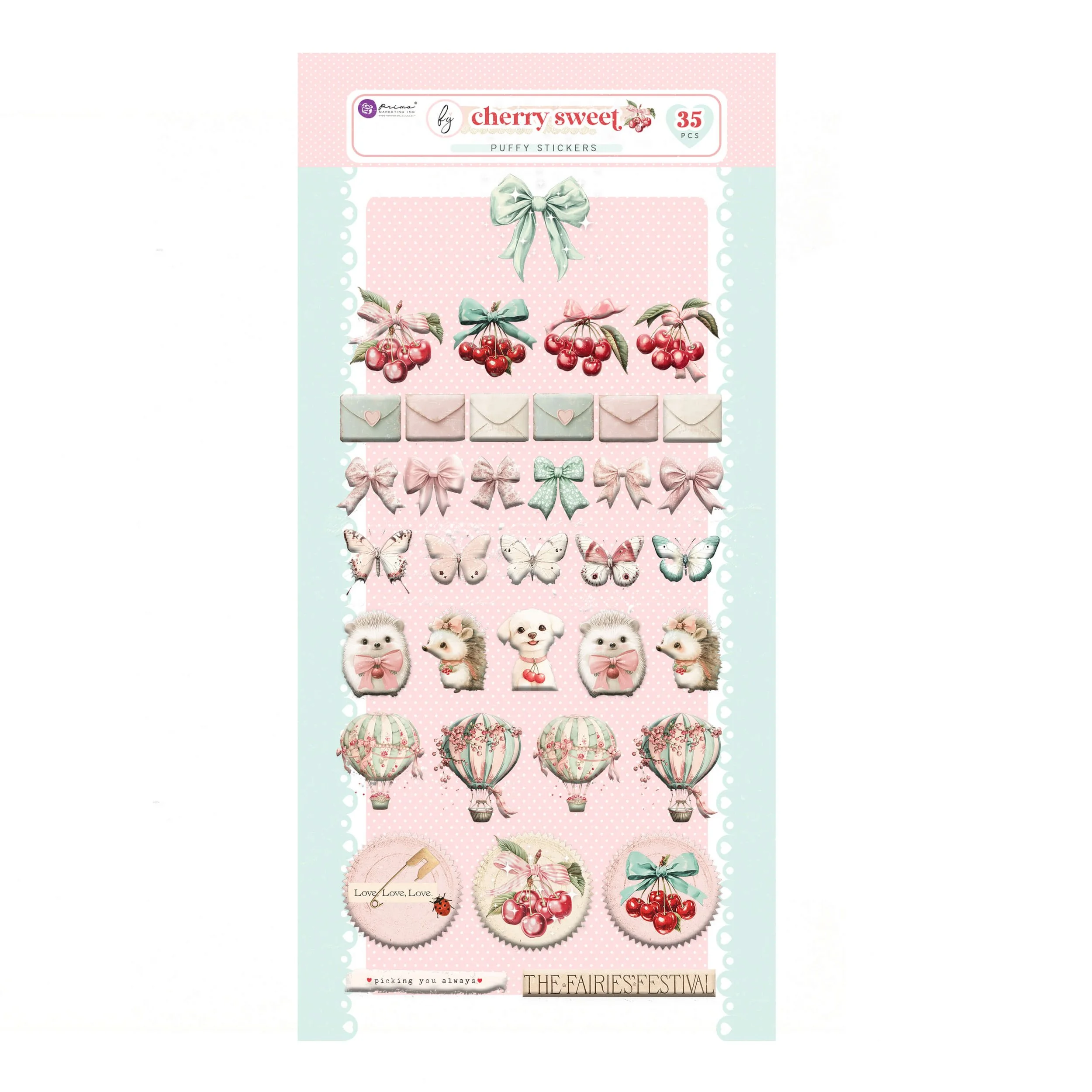 Prima Cherry Sweet Collection by Frank Garcia® Puffy Stickers