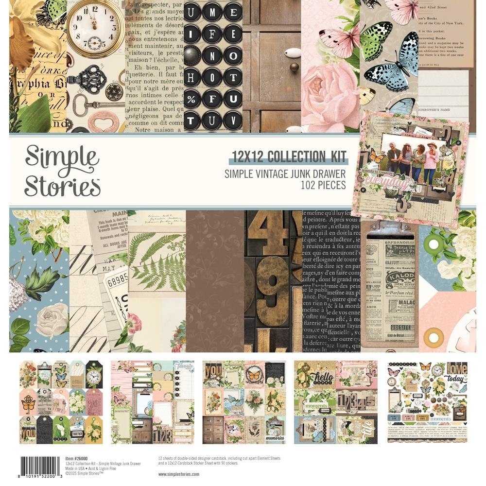 Simple Stories Junk Drawer 12" x 12" Collection Kit