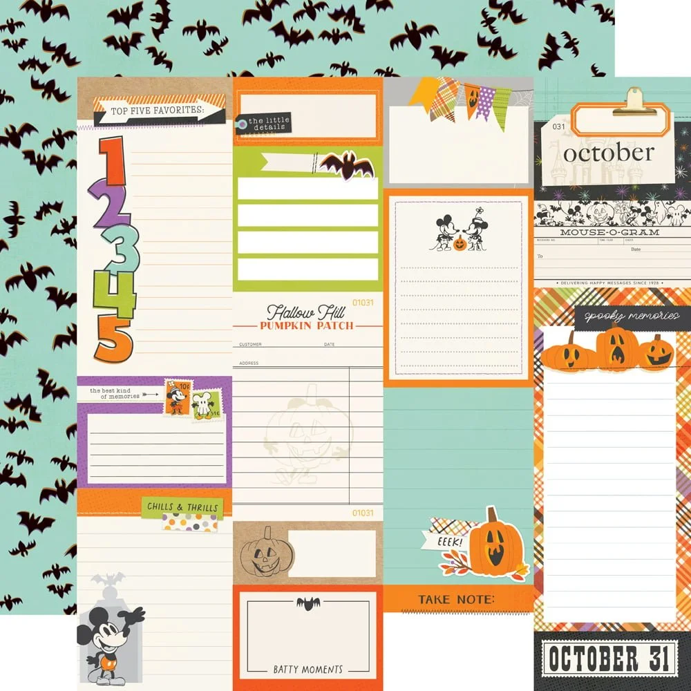 *Pre-Order* Simple Stories Say Cheese Classic Mouse Halloween 12" x 12" Paper Journal Elements