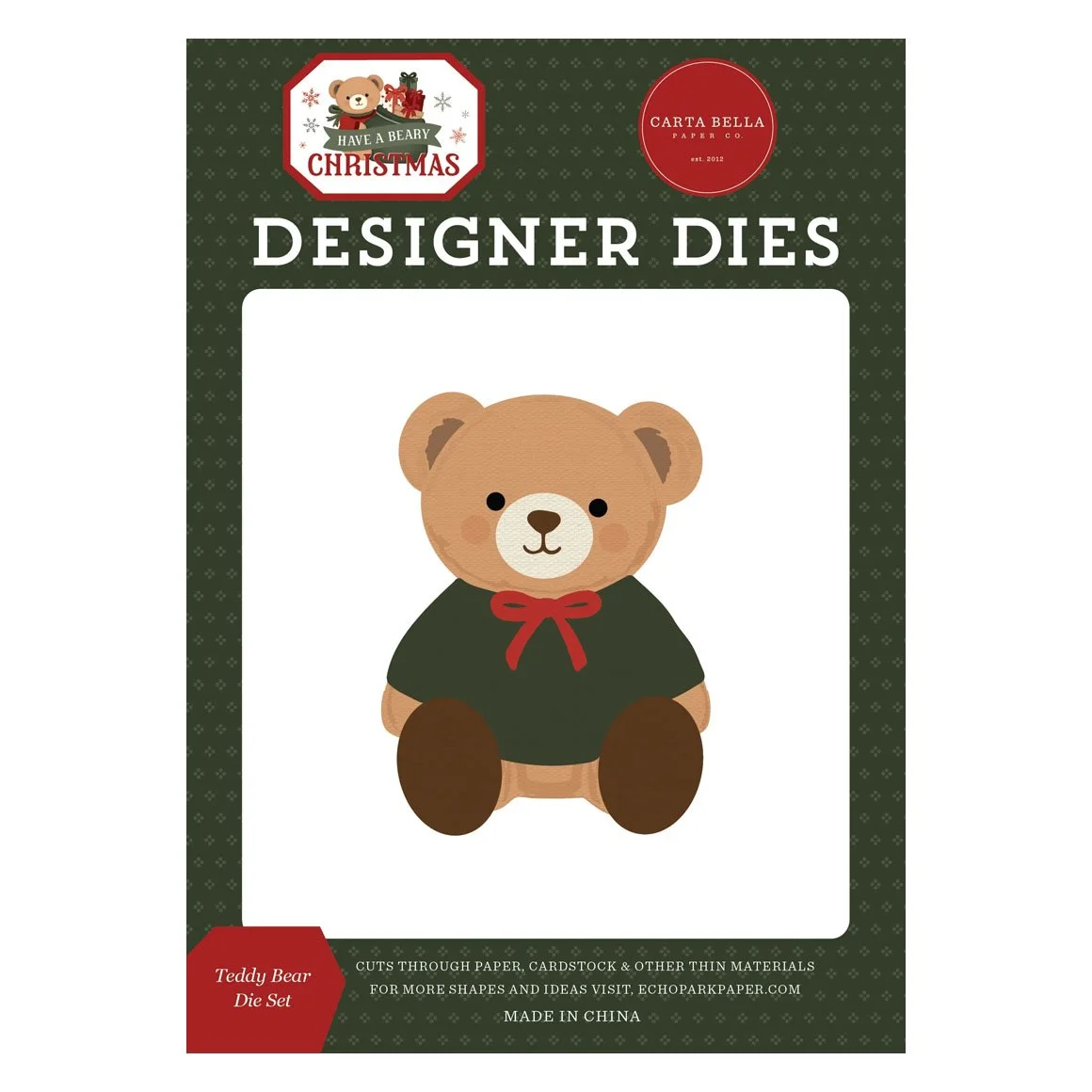 *Pre-Order* Carta Bella Have A Beary Christmas Teddy Bear Metal Die