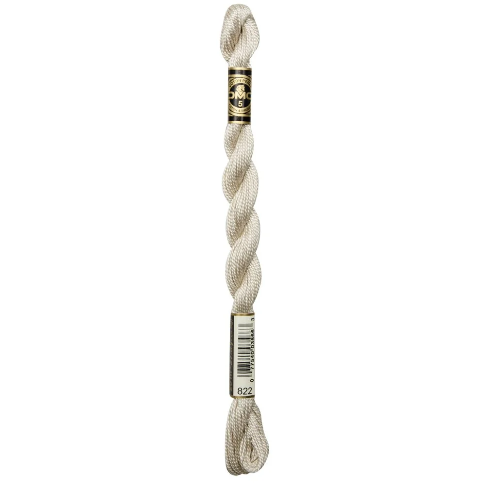 DMC Pearl Cotton Skein 822 Light Beige Gray