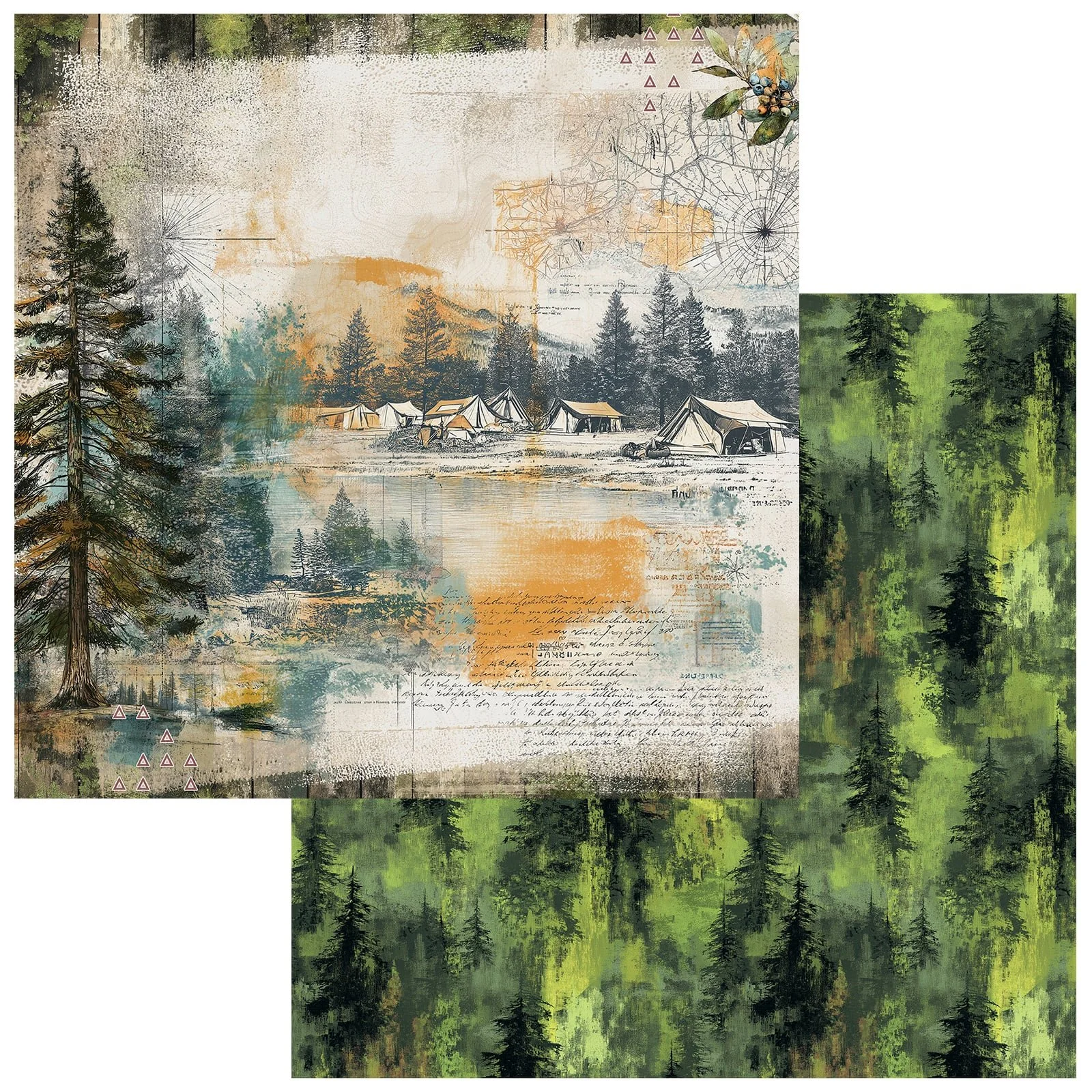 49 & Market Campfire Memories 12" x 12" Paper Outdoors