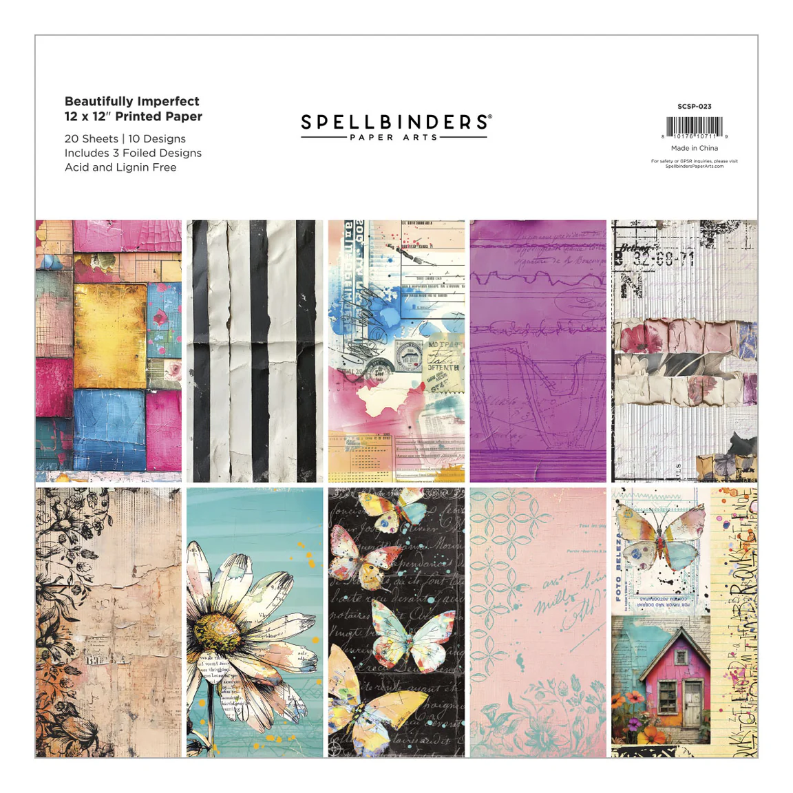 Spellbinders Beautifully Imperfect 12 x 12" Paper Pad