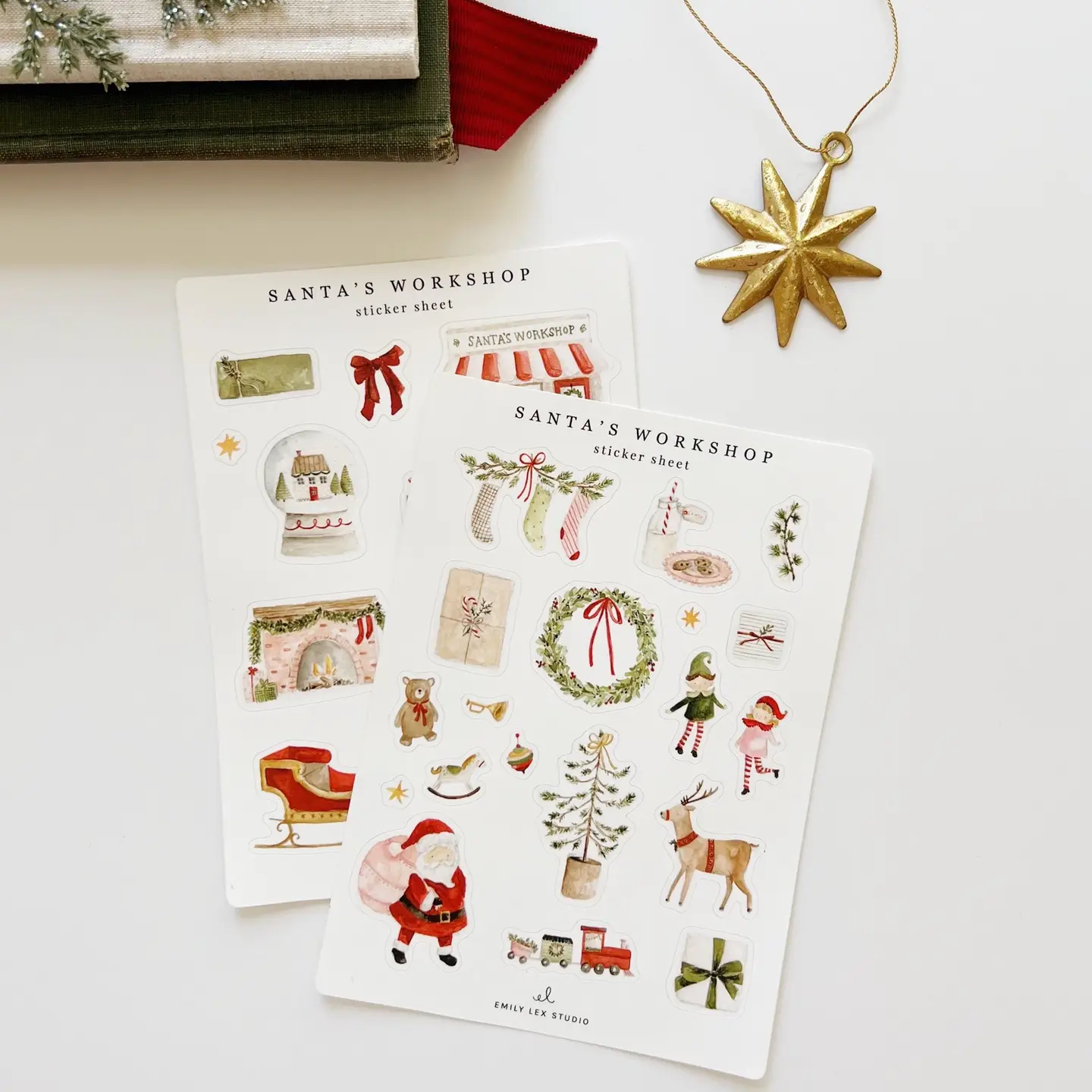 Emily Lex Studio Santa's Workshop Sticker Sheets
