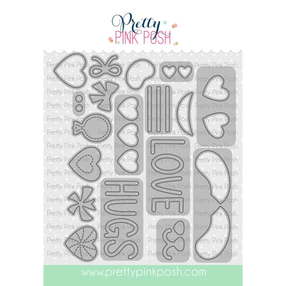 Pretty Pink Posh Valentine Bucket Additions Metal Dies