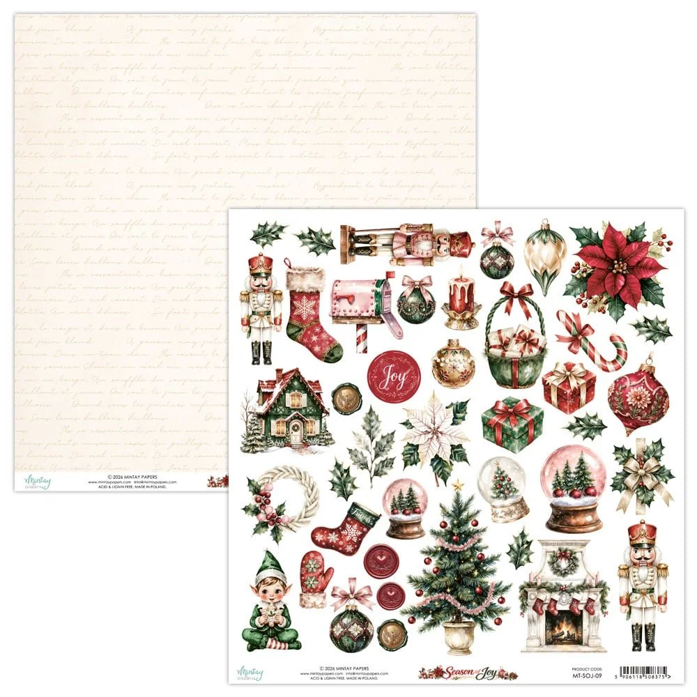 *Pre-Order* Mintay Season Of Joy 12x12 Paper Elements