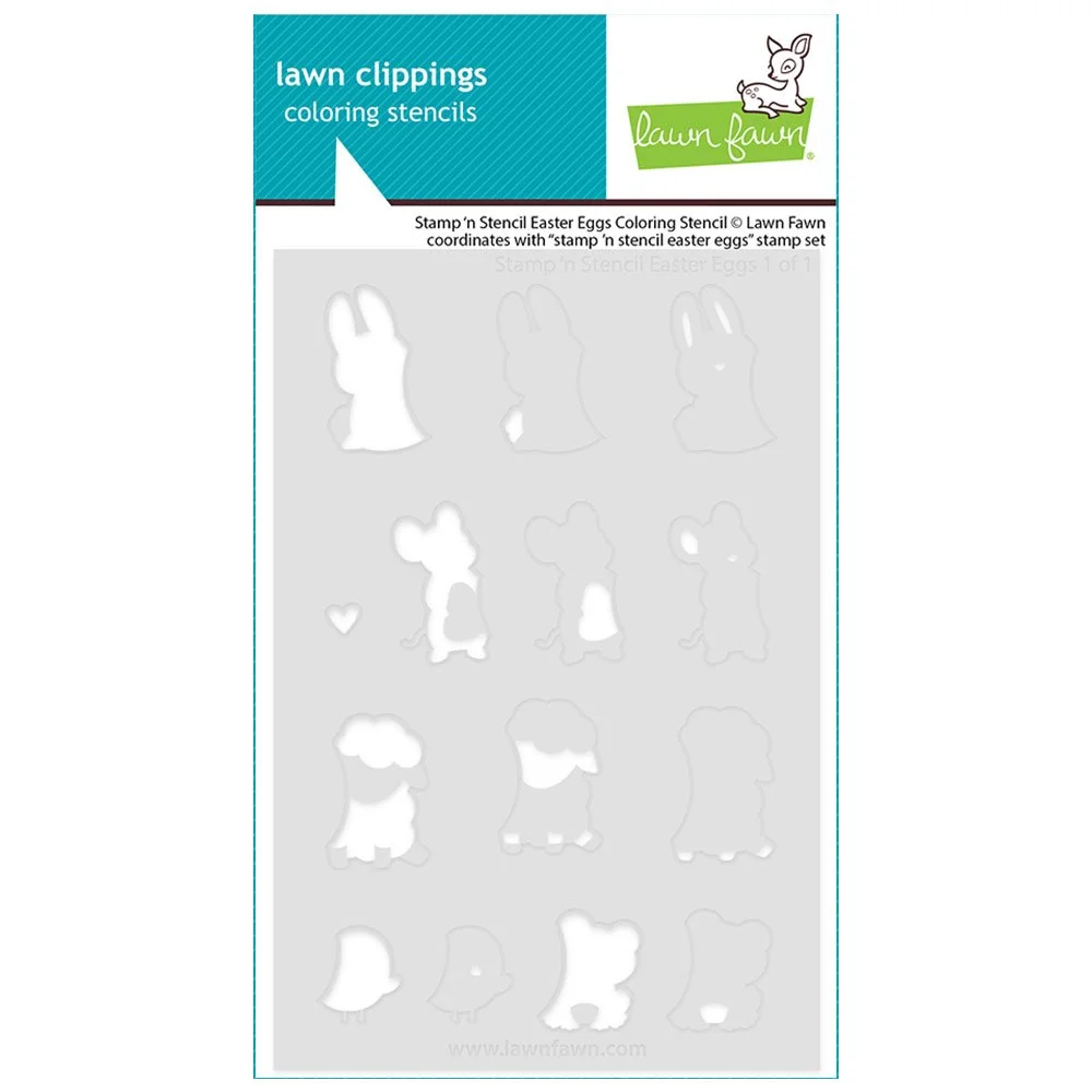 Lawn Fawn Stamp 'n Stencil Easter Eggs Coloring Stencil
