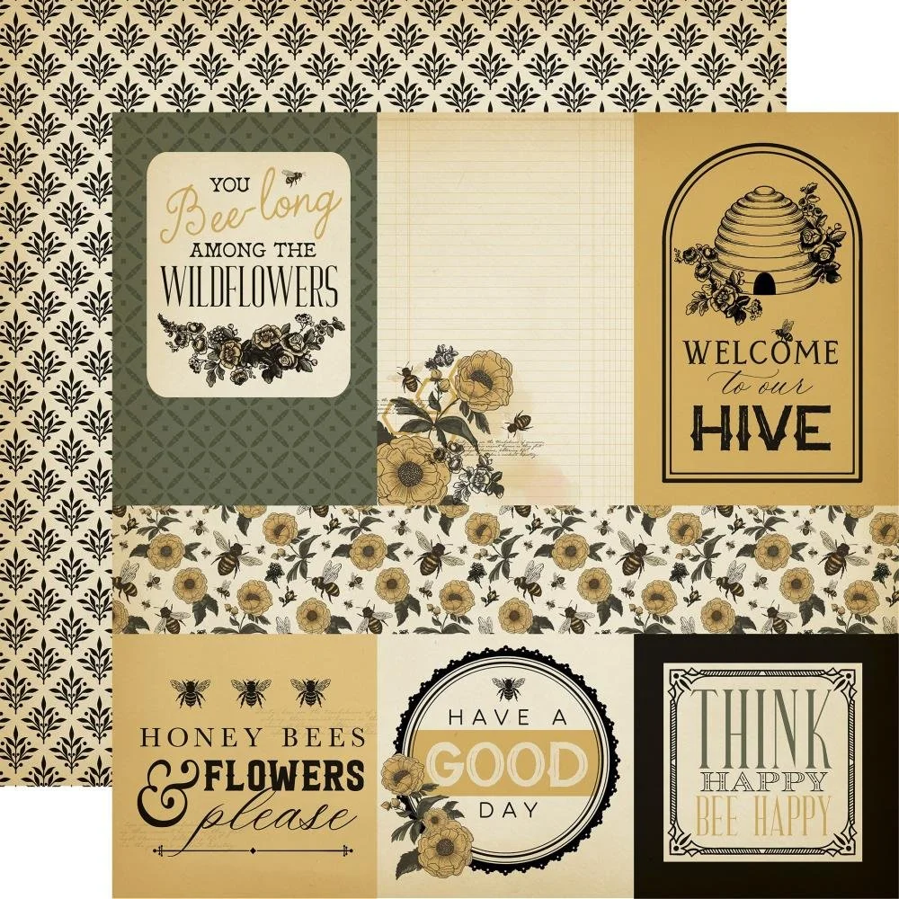Carta Bella Honey Bee 12" x 12" Paper Multi Journaling Cards