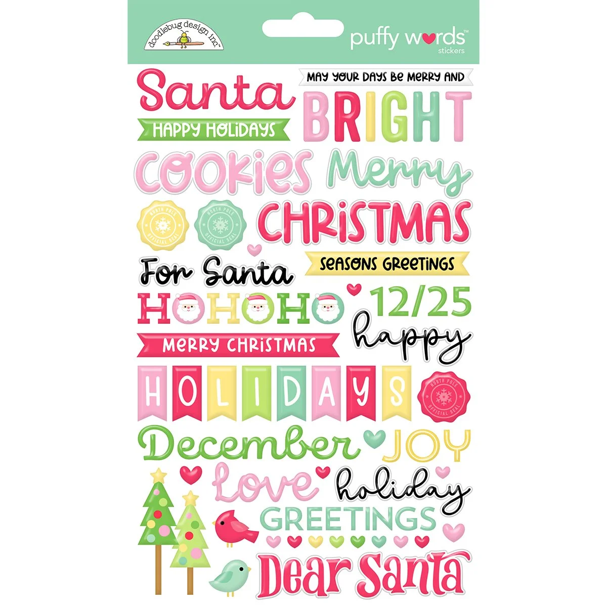 *Pre-Order* Doodlebug Dear Santa Puffy Words