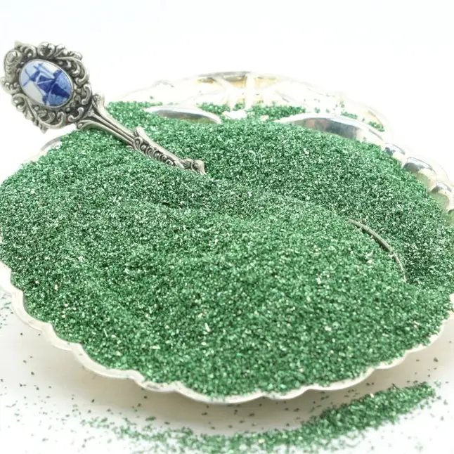 German Glass Glitter Forest Green