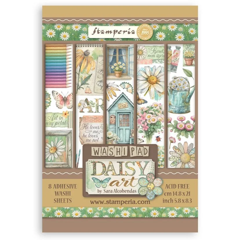 Stamperia Daisy Art A5 Washi Pad