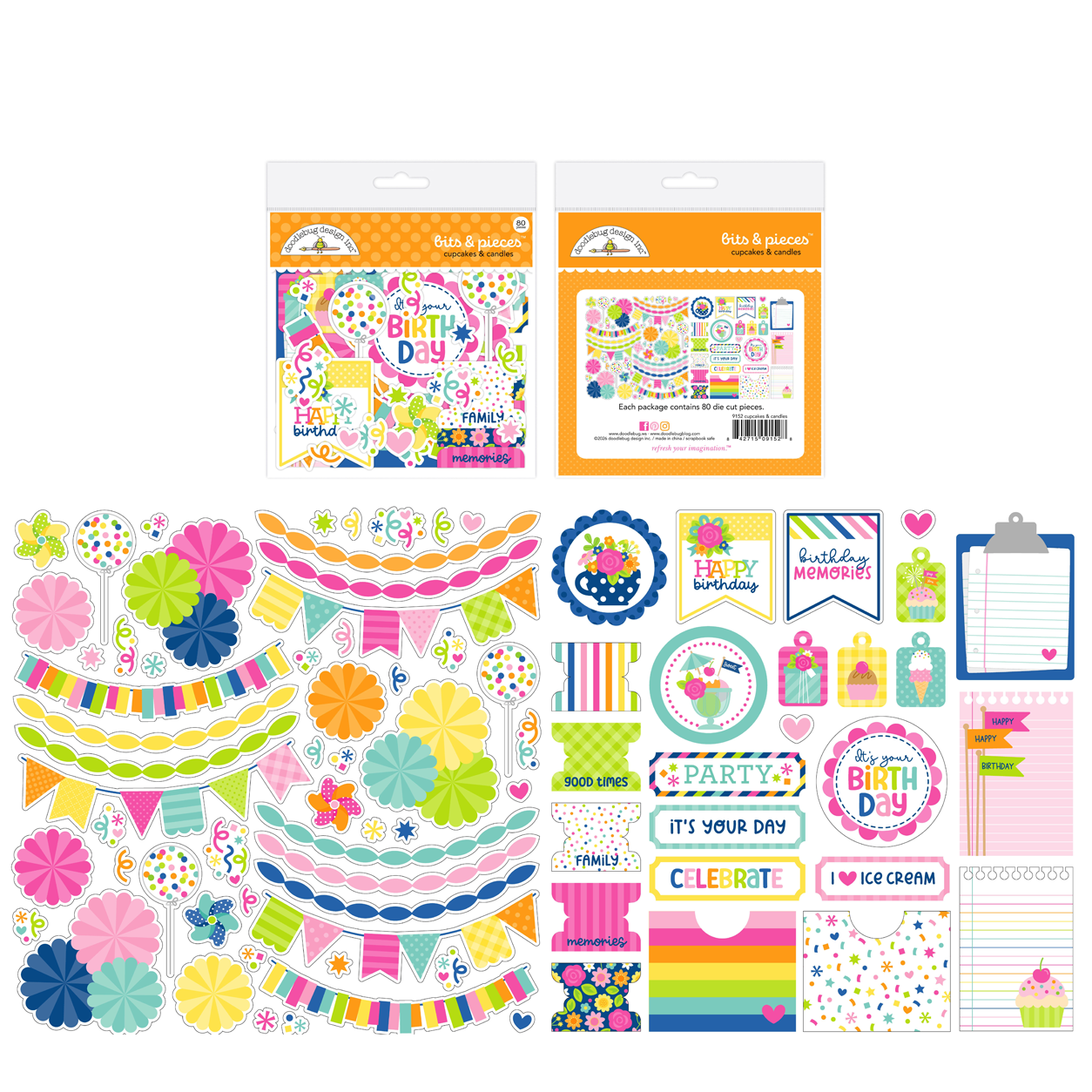 *Pre-Order* Doodlebug Cupcakes & Candles Bits & Pieces