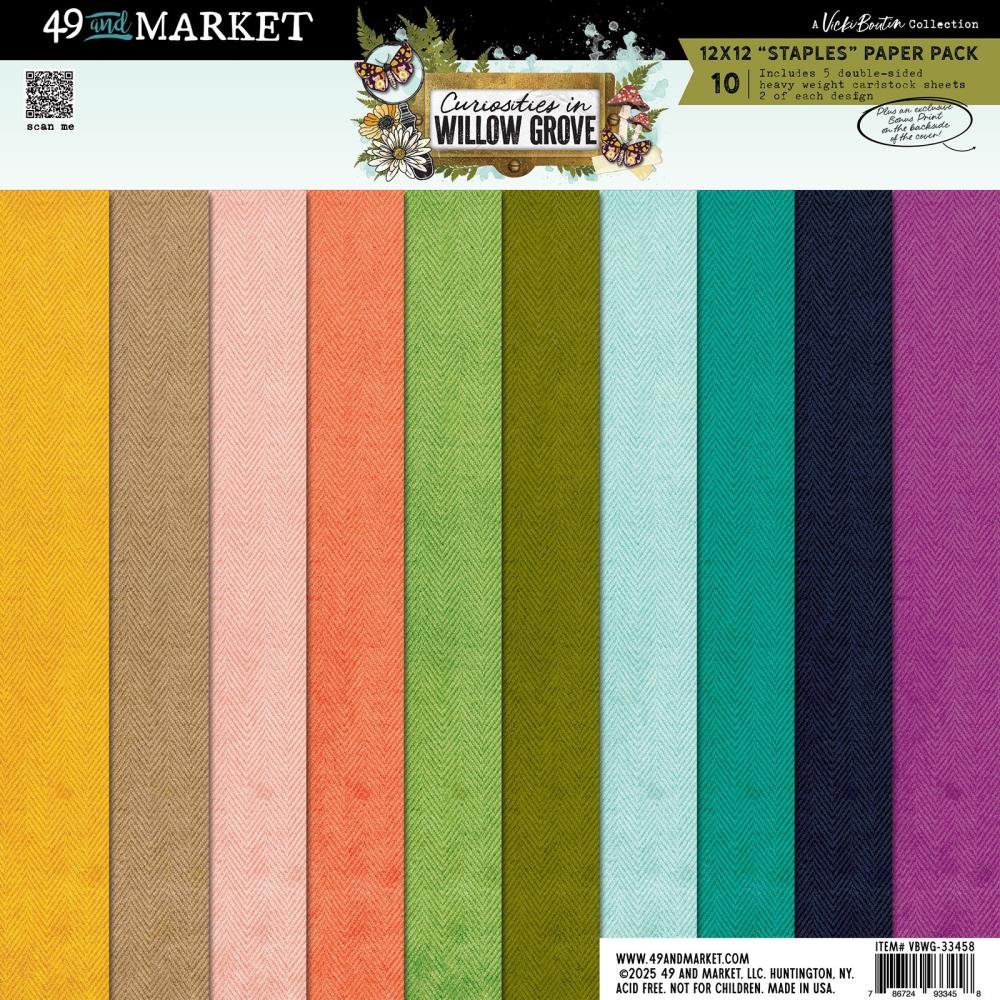 49 & Market Vicki Boutin Curiosities In Willow Grove 12" x 12" Staples Paper Pad
