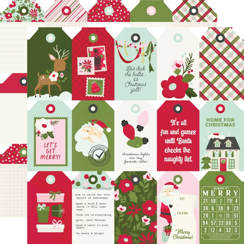 *Pre-Order* Simple Stories Kringle & Co. 12" x 12" Paper Tag Elements