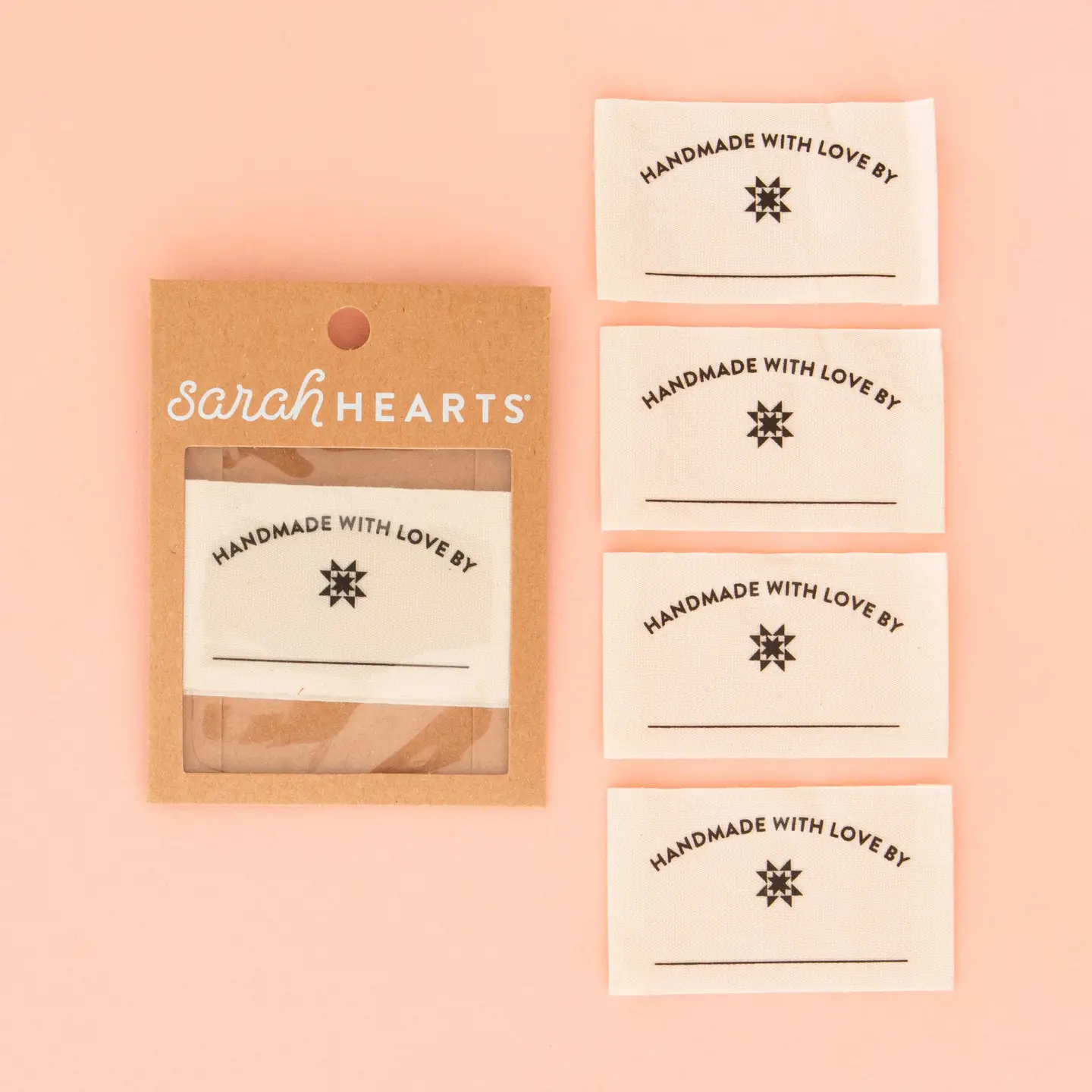 Sarah Hearts Handmade with Love Organic Cotton Write-in Quilt Labels