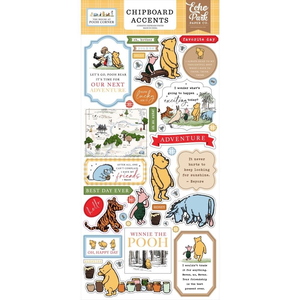 Echo Park The House At Pooh Corner 6" x 12" Chipboard Accents