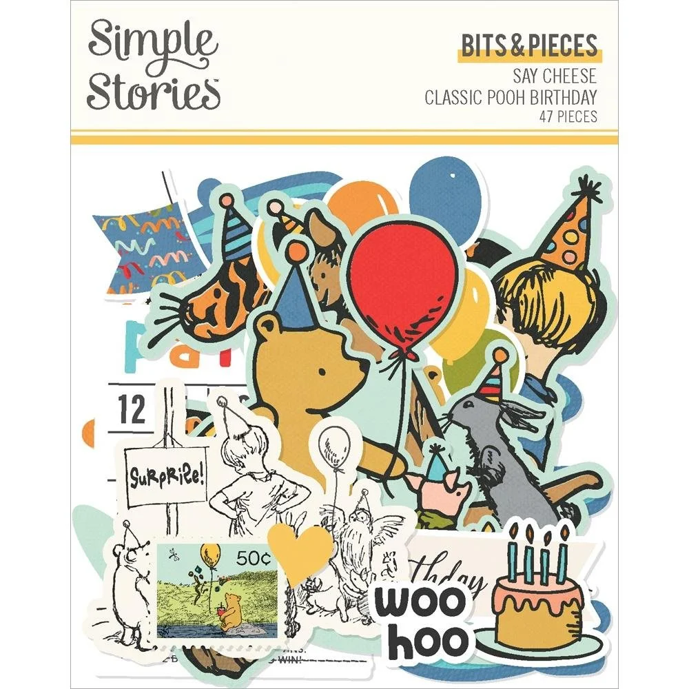 Simple Stories Say Cheese Classic Pooh Birthday Bits & Pieces