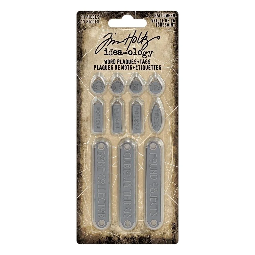 Tim Holtz Idea-ology Halloween Word Plaques + Tags 2025
