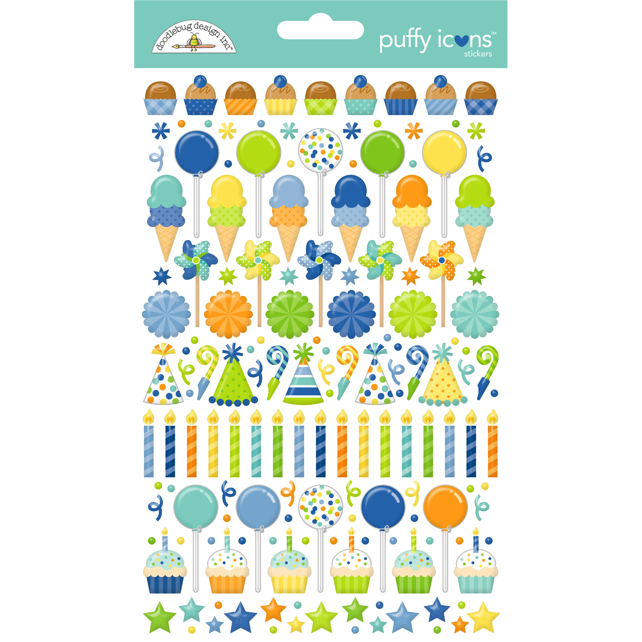 *Pre-Order* Doodlebug Balloons & Banners Puffy Icons Stickers
