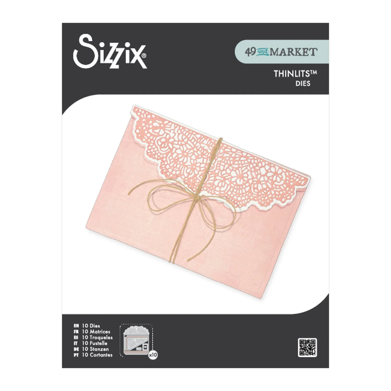 Sizzix Thinlits Dies Set By 49 And Market Laced Folio