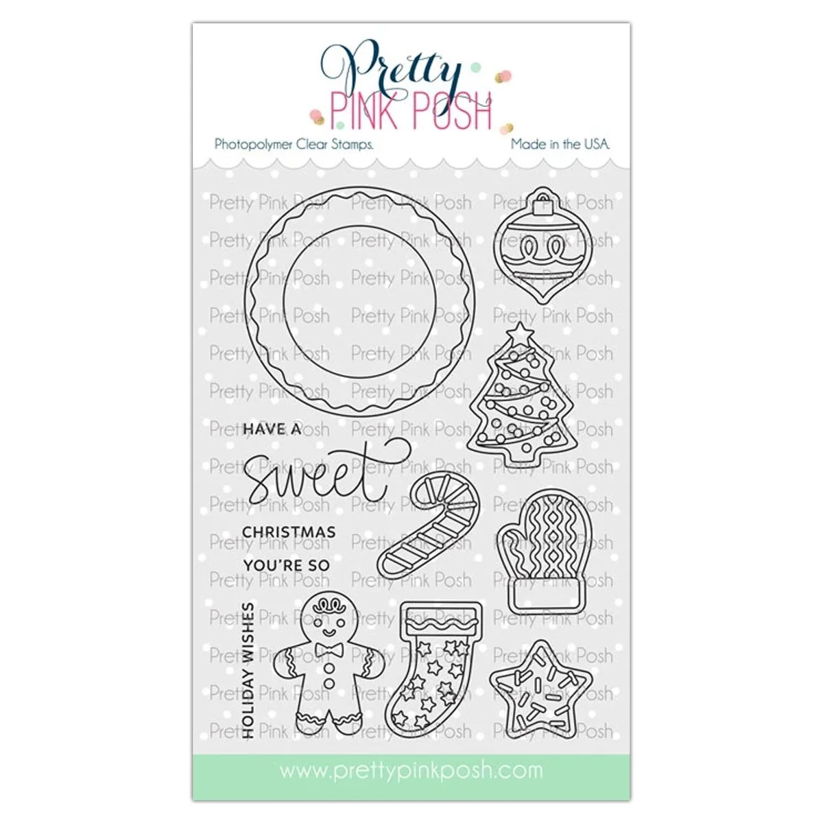 Pretty Pink Posh Sweet Christmas Cookies Stamp Set